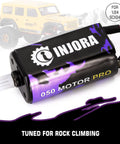 RC Brushed 050 50T Pro High Torque Motor With Mount For SCX24 1 24 Scale Crawler Upgrade Parts Gladiator Bronco C10 JLU Deadbolt