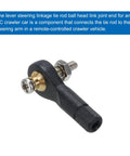 RC Model Ball Joint End Heads And Steering Linkage Connectors Set Including M2 Screws And Nuts 30 Pieces, black joint with screw