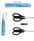 3 Pack RC Body Reamer Hole Puncher Kit with Curved and Straight Scissors for RC Car Body Mounting and Wide Body Kits 0-14mm Hole Punching and Trimming with Heavy-Duty Titanium Plated Steel Reamers and Non Slip Grip Handles Round Shell Blue XINMEIWEN.