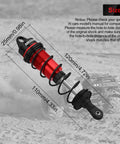 Two Pack 110Mm One Eighth Scale RC Car Front Shock Absorbers Set Adjustable Dampers For Off Road RC Trucks Red Black