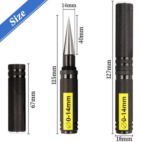 RC Car Hole Opener Reamer Kit 2 Pack 0 to 14mm Expanding Drill Tool With Bevel Design, Laser Marked Scale For Precision