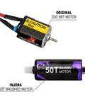 Comparison of Original 030 88T and Injora 50T Brushed Motors for RC Brushed 050 50T Pro High Torque Motor With Mount For SCX24 1 24 Scale Crawler