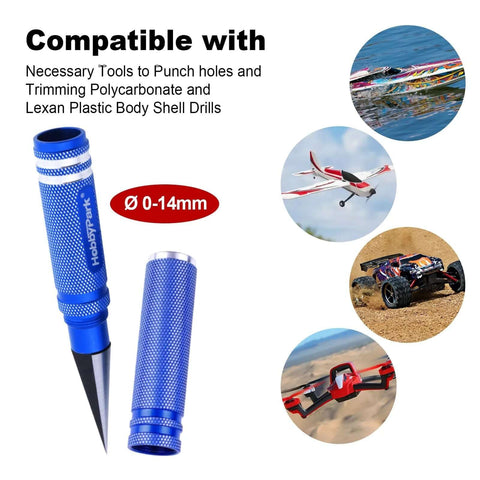 0 To 14 Millimeter Adjustable Hole Puncher Reamer For RC Body Shells And Models Heavy Duty Stainless Steel Drill Tool