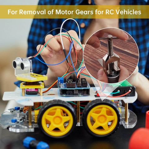 Upgraded RC Motor Pinion Gear Puller Set With Six Thickened Top Pins for easy pinion removal in vehicles models small motors
