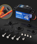 RC Servo 35KG Digital Servo High Torque RC Parts for 1/10 RC Crawler VP VS4-10 SCX10 Pro SCX10 TRX4 D90 displayed with accessories