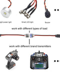 Remote Control AUX On Off Electronic Switch Relay For Cars Trucks Boats LED Lights And Drones 4A Toggle Relay shown with components