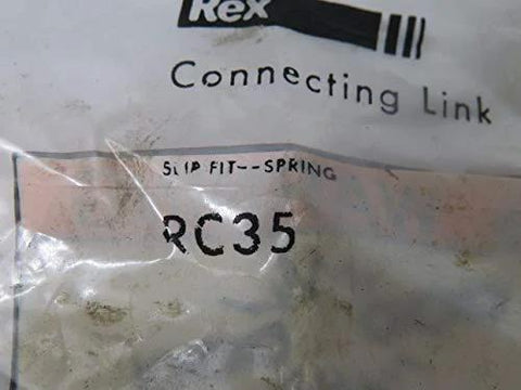 Close-up of packaging for Beefed Up RC-35 Offset Link Single Link With Pin And Retaining Clip For Industrial Machinery, Built To Last.