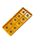 10-piece package of RCMT0602M0 P1025 circular milling cutter inserts in yellow holder, for SGCR LSRDCN holders, TiAIN coating