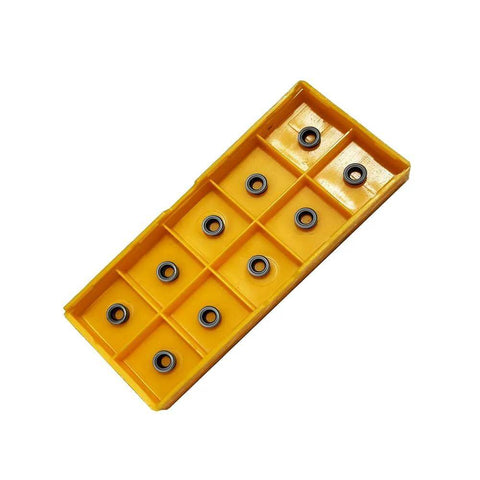 10-piece package of RCMT0602M0 P1025 circular milling cutter inserts in yellow holder, for SGCR LSRDCN holders, TiAIN coating