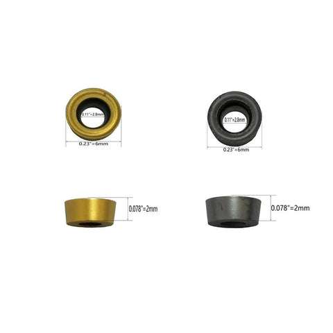 20 Pack RCMT0602M0 P1025 And RCMT0602M0 P1130 Circular Milling Cutter Inserts For SGCR LSRDCN Holders, gold and gray view