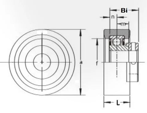 RCSM-12L Rubber Cartridge Narrow Inner Ring 3/4 Inch Bearing - VXB Ball Bearings