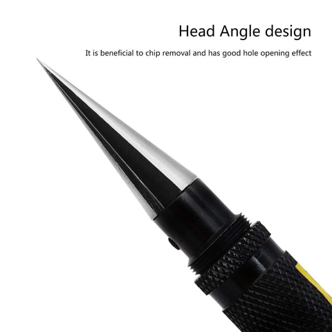 Close-up of the 0 To 14mm Hole Opener Reamer Drill Punch with durable precision tip for metal and steel, slip-resistant handle visible.