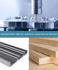 Chucking Reamer Pro Grade 1.8mm H7 Solid Carbide Lathe Tool For Metal Wood Hole Reaming in use on metal, wood, and aluminum