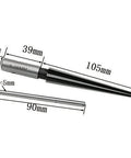 Bridge Pin Hole Reamer Set For Woodworking 1/8 To 1/2 Inch (3 To 13mm) And 5 To 16mm T Handle Handheld Chamfer Reamer With 6 Flutes For Smooth Burr Free Cuts Durable Ball Bearing Steel Craft Tool, showing measurements