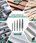 Pro Grade 5 Piece M35 HSS Taper Chucking Reamer Set For Drill And Milling Sizes Three Eighths One Half Five Eighths Three Quarters One Inch Fits Three Eighths Or One Half Inch Shank Five Spiral Flutes For Wood Metal Alloys
