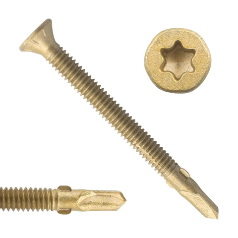 Twelve By Two And A Half Inch Reamer Tek Screws For Wood To Metal With Torx T25 Drive Self Drilling For Trailers Flatbeds Trucks Docks And More Fifty Pieces