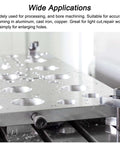 Image showing a metalwork setup with several holes reamed using the Chucking Reamers Set For Lathe And Milling Machines By Uxcell.