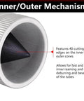 Close-up of 1/4 To 1-3/8 Inch Inner Outer Reaming Tool With 40 Cutting Edges For Reaming Deburring Beveling Aluminum PVC Copper And Stainless Steel Tubing And Pipe Replace For Model 29983 223S, showing inner mechanism.