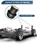 Diagram showing Rear Air Suspension Bag Kit Replacement For X5 E70 And X6 E71 E72 2007 To 2014 Pair Of Air Springs installed