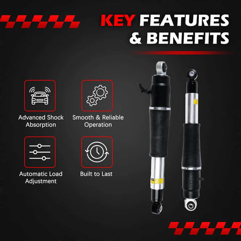 2pc Rear Air Suspension Shock Absorber Strut Kit For GMC Yukon And Yukon XL Suburban Tahoe Escalade And Escalade ESV 2015-2020