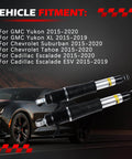 2pc Rear Air Suspension Shock Absorber Strut Kit For GMC Yukon And Yukon XL Suburban Tahoe Escalade And Escalade ESV 2015-2020