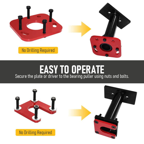 Rear Axle Bearing Puller And Installer Tool For Toyota 4Runner Tacoma Tundra Hilux T100 With ABS Tone Ring installation view