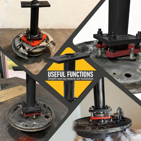 Rear Axle Bearing Puller And Installer Tool For Toyota 4Runner Tacoma Tundra Hilux T100 With ABS Tone Ring shown in use
