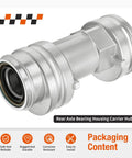 Front view of a Rear Axle Bearing Housing Carrier Hub For Polaris ATV Heavy Duty Replacement Fits Scrambler 400 2x4 2000 2002.