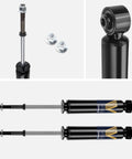 Rear Shock Absorbers Set Of Two For Nissan Quest 2004 2009, twin-tube gas shocks, black finish, close-up detail