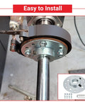 Rear Steel Sprocket Drum Brake Hub With One Inch Bore And One Quarter Inch Keyway Plus Hardware Kit installation on go-kart axle