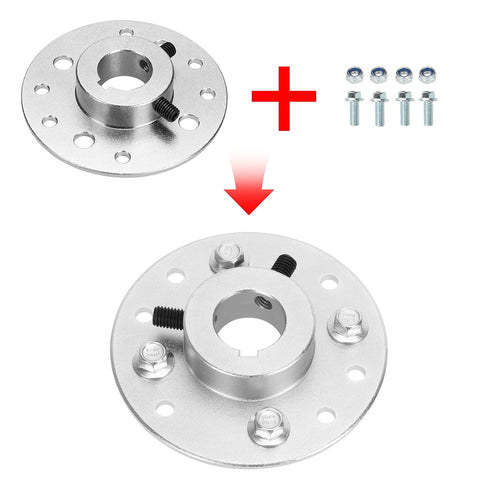 Rear Steel Sprocket Drum Brake Hub With One Inch Bore And One Quarter Inch Keyway Plus Hardware Kit For Predator 212cc And 196cc