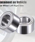 Rear Wheel Bearing Set For BMW Fits 128i 1991-2013 318i 318is 320i 323i 325Ci 325i 325is 325iX 328Ci 328i 328is Silver Tone