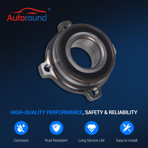 Rear Wheel Bearing And Hub Assembly Set Of 2 For BMW X5 2000-2006 And 5 Series 2004-2012 Models Close-up View