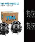 Rear Left And Right Wheel Bearing And Hub Assembly Set Two Piece For 2010 2014 Subaru Outback 2010 2014 Legacy Kit Parts