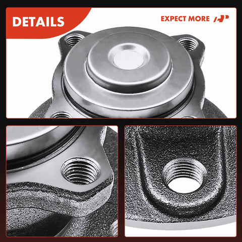 Close-up of Rear Wheel Bearing Hub Assembly For Mercedes Benz CLA250 2014-2019 GLA250 2015-2020 FWD Beefy Load Capacity.