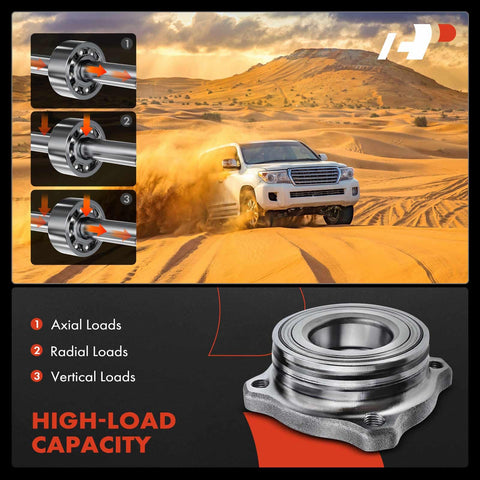 Rear Wheel Bearing And Hub Assembly For BMW And Rolls Royce Fits 528i 2012 To 2016 535d 2014 To 2016 in desert with load graphics