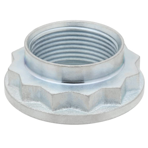 Front view of Premium Heavy-Duty Rear Wheel Hub Bearing Assembly Fits BMW X5 2007-2018 Non M Models And BMW X6 2015-2019 SDrive35i XDrive35i XDrive50i With OEM Replacement Cross Reference Timken BM500024 SKF BR930751 nut component.