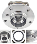 Two Pack Rear Wheel Hub Bearing Assembly For BMW X3 2011 2017 And X4 2015 2018 Replacement 33406787015 33406867815 BR930847 500027H OE Part Fitment Direct Replacement, close-up of bearing components, showing splines and mounting holes.