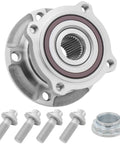 Premium Heavy-Duty Rear Wheel Hub Bearing Assembly Fits BMW X5 2007-2018 Non M Models And BMW X6 2015-2019 SDrive35i XDrive35i XDrive50i With OEM Replacement Cross Reference Timken BM500024 SKF BR930751, shown with axle nut and bolts