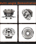 Rear Wheel Hub And Bearing Assembly For Mercedes Benz E Class CLS CL CLK GLK SL C Class S Class Vehicles 2003 To 2016 Replacement OEM Quality Fits E320 E500 E55 AMG E350 CLS550 CL600 in multi-angle view