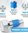 Hexagonal 596218701 532140080 Rear Wheel Hub Bolt 7/16-14 X 1-3/8 for Husqvarna Electrolux, blue anti-slip coating
