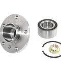 Rear Wheel Hub Kit With Bearing, Studs, Snap Ring And Axle Nut All In One Hub Repair Set With Forged Flange displayed separately
