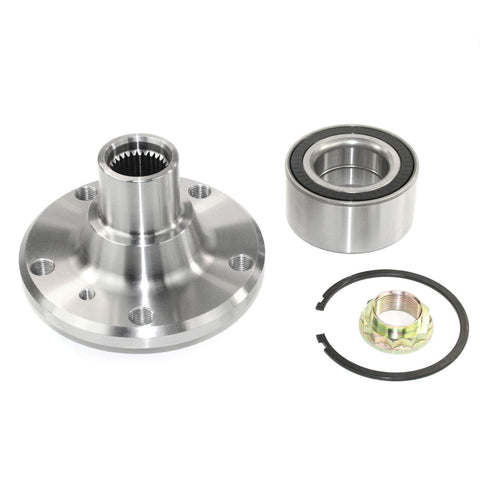 Rear Wheel Hub Kit With Bearing, Studs, Snap Ring And Axle Nut All In One Hub Repair Set With Forged Flange For Precise Vehicle Fit And Restored Wheel Bearing Performance