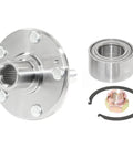 Rear Wheel Hub Kit 29596154 With Bearing, Wheel Studs, Snap Ring And Axle Nut, Complete Repair Solution For Non Integral Wheel Hub With Forged Flange For Precise Vehicle Fit, 1 Pack shown