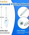 Recessed Fitting Adapter from Grease Gun Accessory Kit with Double Handles Grease Coupler Recessed Fitting Adapter 90 Degree