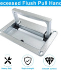Recessed Pull Handle For Cabinets And Drawers Zinc Alloy Replacement Heavy Duty Flush Mount Lift Pull With Mount Screws