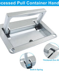 Recessed Pull Handle For Cabinets And Drawers Zinc Alloy Replacement Heavy Duty Flush Mount Lift with spring feature.