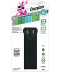 Recharge Pro NiMH AA Battery Charger With 4 Batteries 3 Hour Charge packaging with charging specifications.