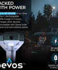 LightRanger 800 Lumen Lantern for Camping and Emergencies illuminating a campsite with trees and a parked car at night, telescoping pole visible.