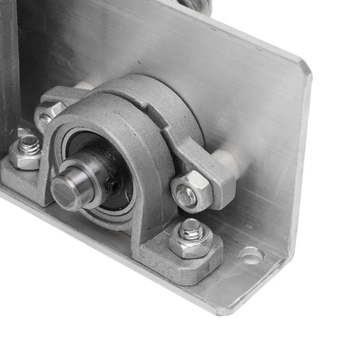 Close-up of 12V Reciprocating Linear Actuator With 10 To 130 Degree Swing Beefy High Strength Cycling Motor on metal mount